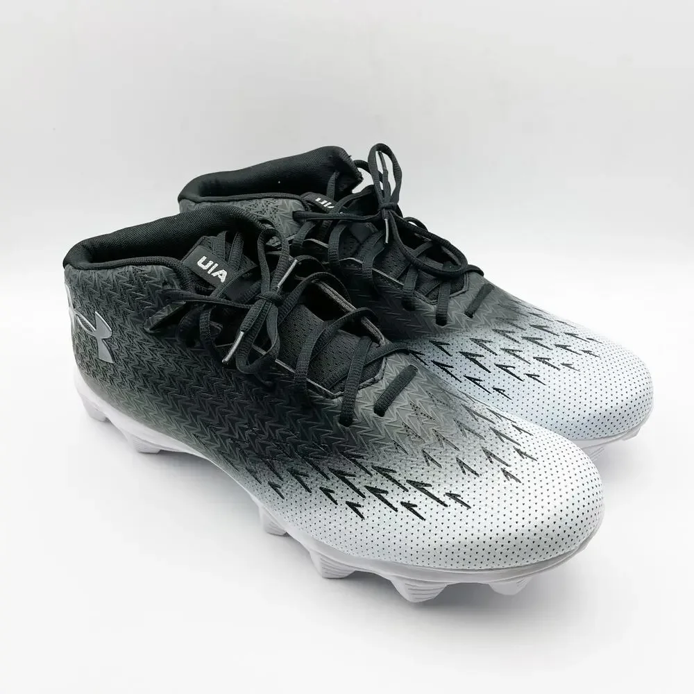 Under Armour Mens Spotlight Fran RM 4.0 Cleats US 12.5 M EU 47 White Black EUC